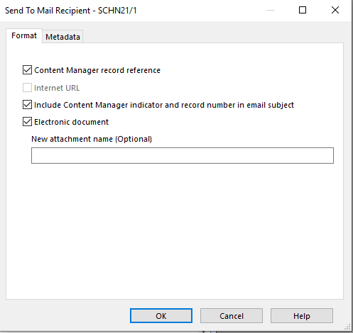 Content Manager email recipient