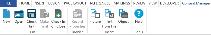 Microsoft add-ins tab