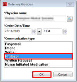 Ordering physician - Protocol